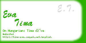 eva tima business card